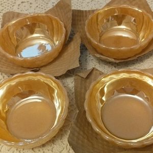 Vintage  Peach Lustre Anchor Hocking Berry bowls
